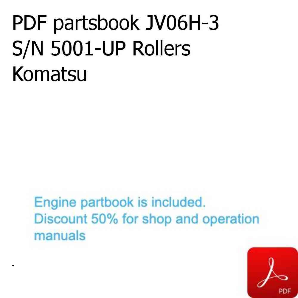 PDF partsbook JV06H-3 S/N 5001-UP Rollers Komatsu