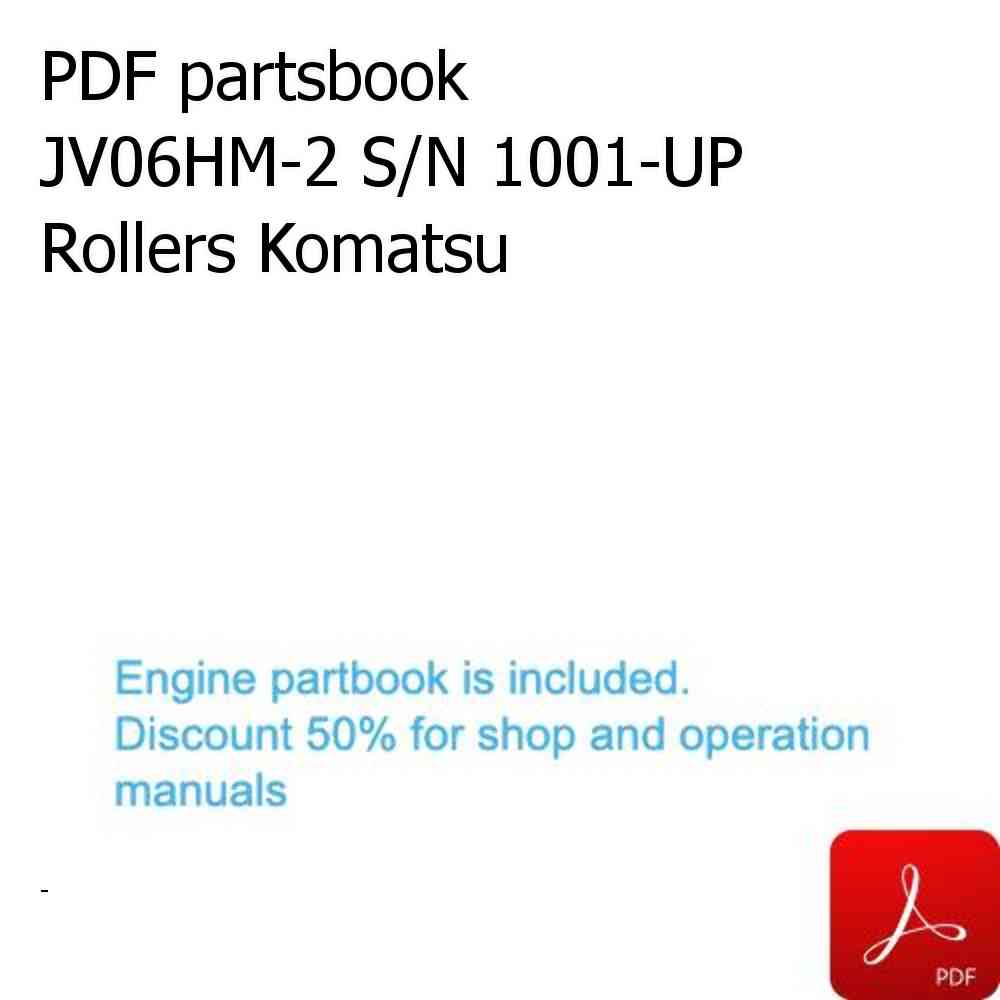 PDF partsbook JV06HM-2 S/N 1001-UP Rollers Komatsu