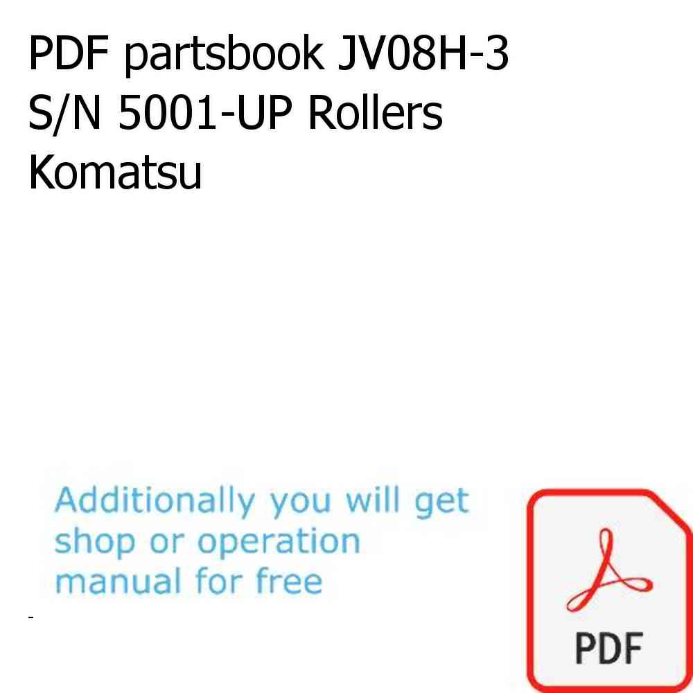 PDF partsbook JV08H-3 S/N 5001-UP Rollers Komatsu
