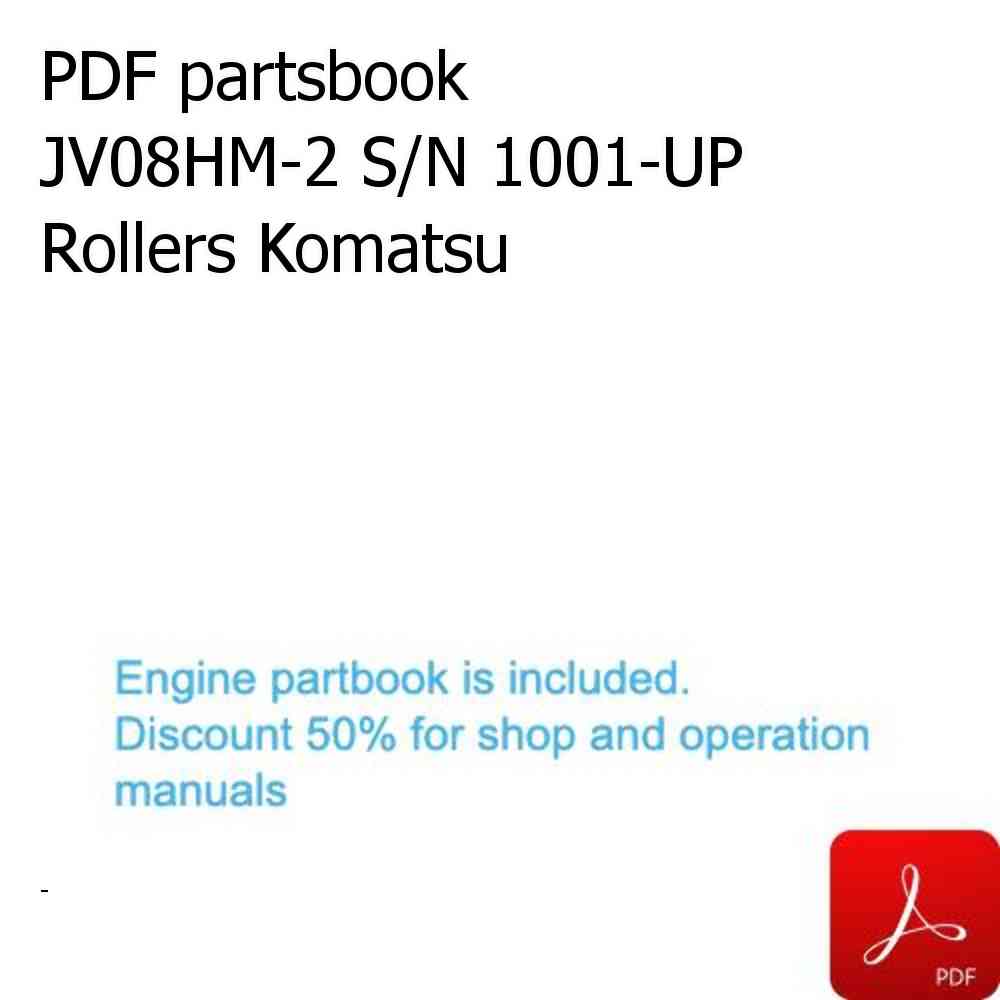PDF partsbook JV08HM-2 S/N 1001-UP Rollers Komatsu