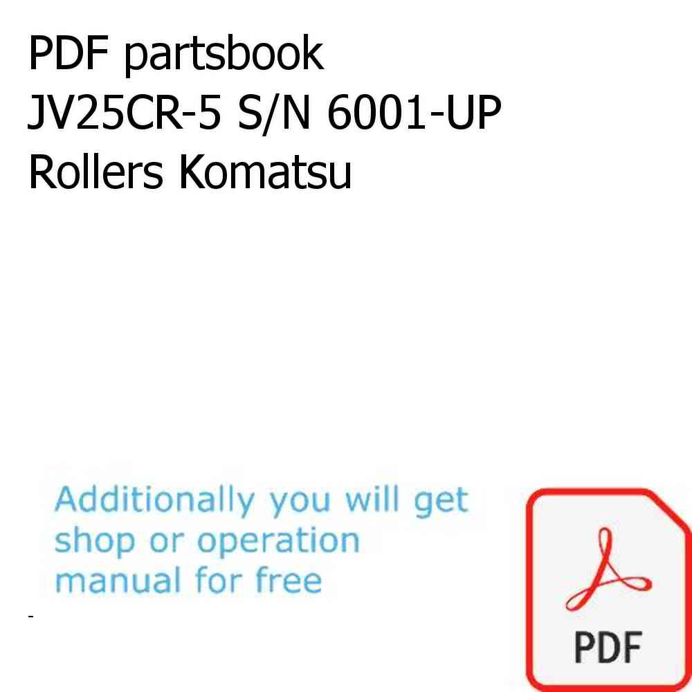 PDF partsbook JV25CR-5 S/N 6001-UP Rollers Komatsu