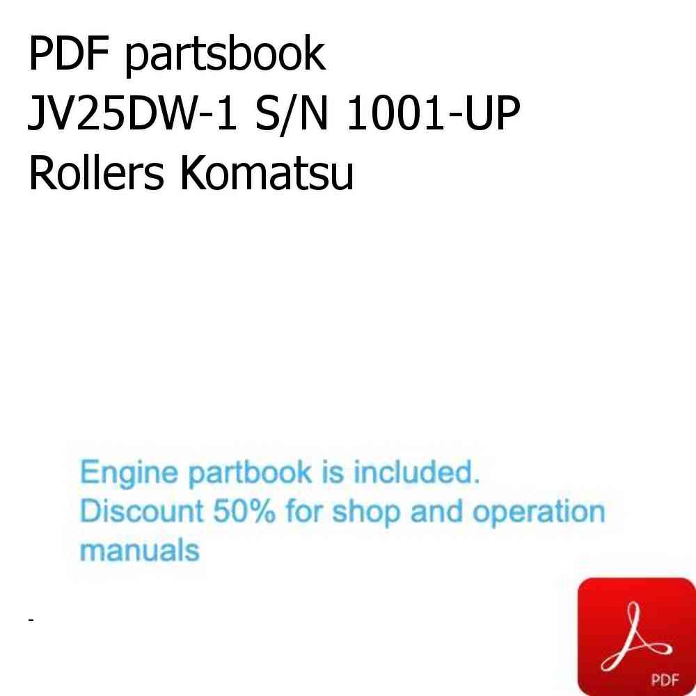 PDF partsbook JV25DW-1 S/N 1001-UP Rollers Komatsu