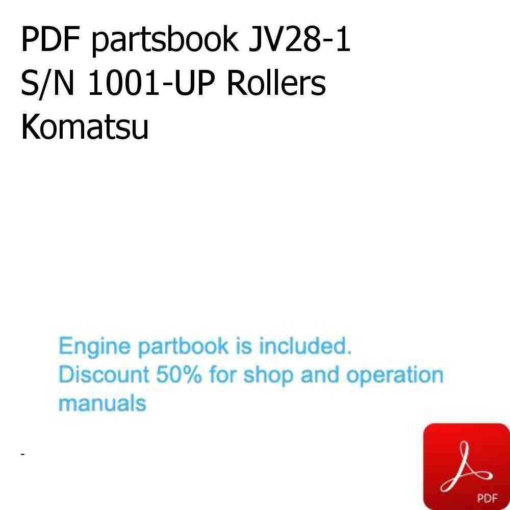 PDF partsbook JV28-1 S/N 1001-UP Rollers Komatsu