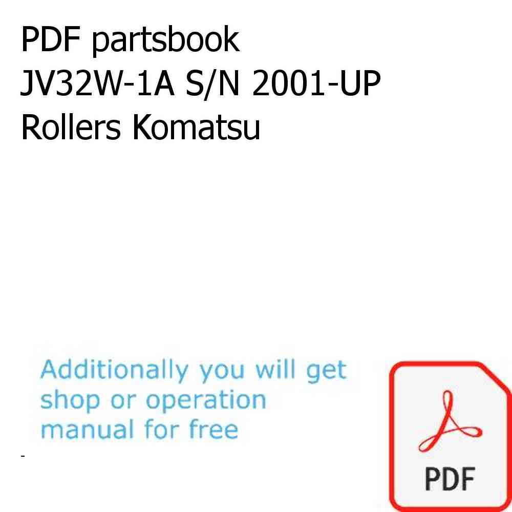 PDF partsbook JV32W-1A S/N 2001-UP Rollers Komatsu