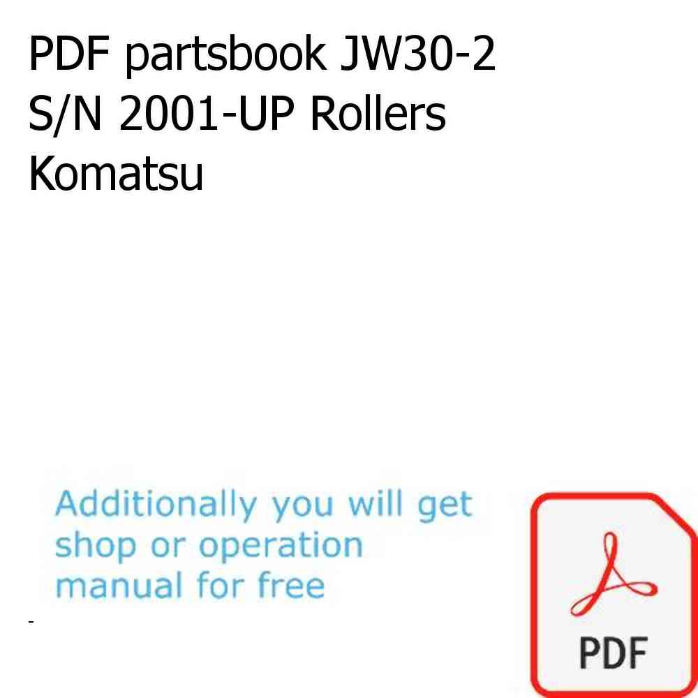 PDF partsbook JW30-2 S/N 2001-UP Rollers Komatsu