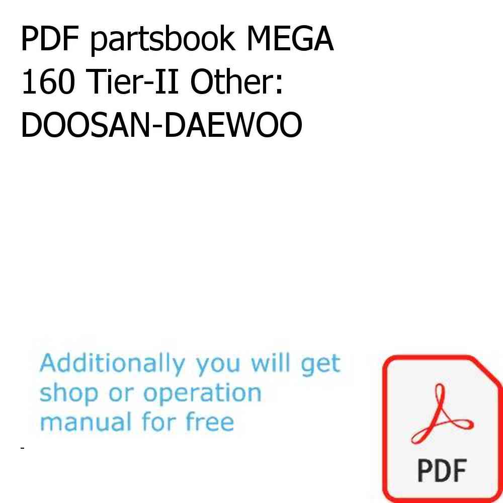 PDF partsbook MEGA 160 Tier-II Other: DOOSAN-DAEWOO