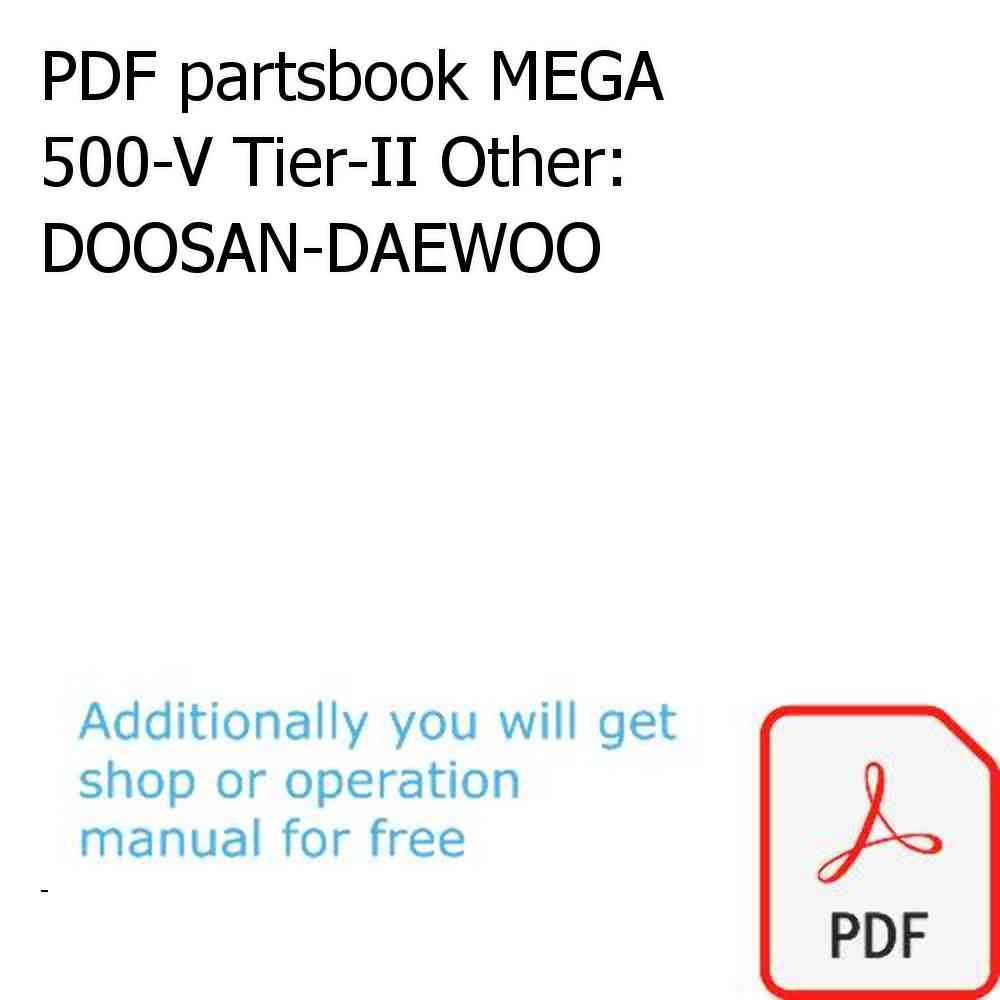 PDF partsbook MEGA 500-V Tier-II Other: DOOSAN-DAEWOO