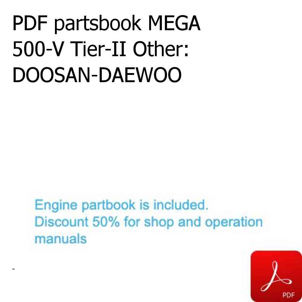 PDF partsbook MEGA 500-V Tier-II Other: DOOSAN-DAEWOO