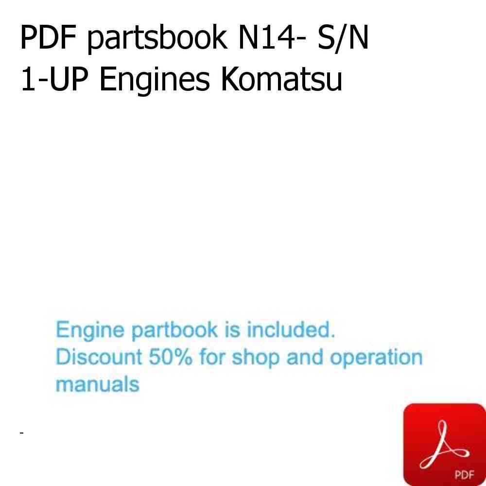 PDF partsbook N14- S/N 1-UP Engines Komatsu