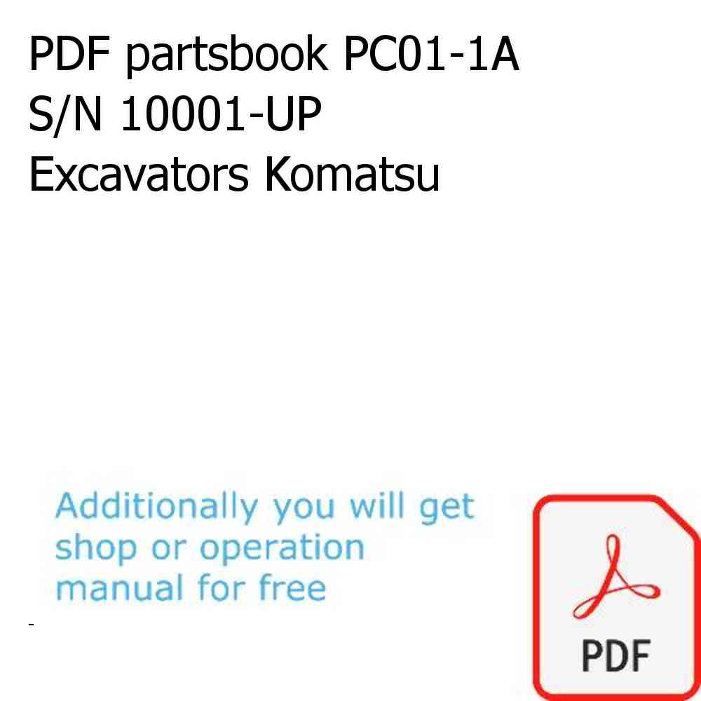 PDF partsbook PC01-1A S/N 10001-UP Excavators Komatsu