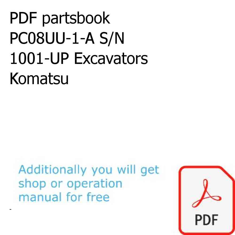 PDF partsbook PC08UU-1-A S/N 1001-UP Excavators Komatsu