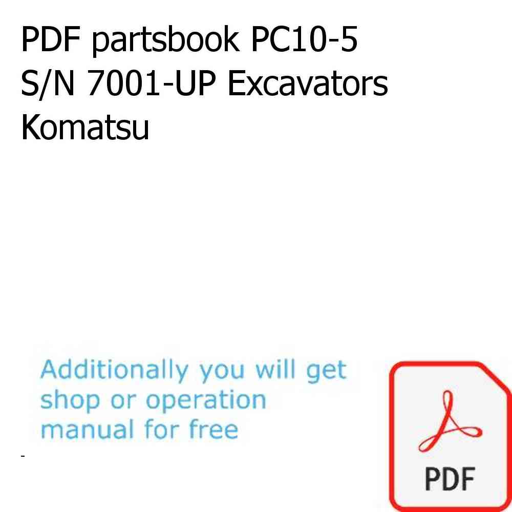 PDF partsbook PC10-5 S/N 7001-UP Excavators Komatsu
