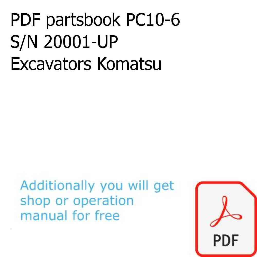 PDF partsbook PC10-6 S/N 20001-UP Excavators Komatsu