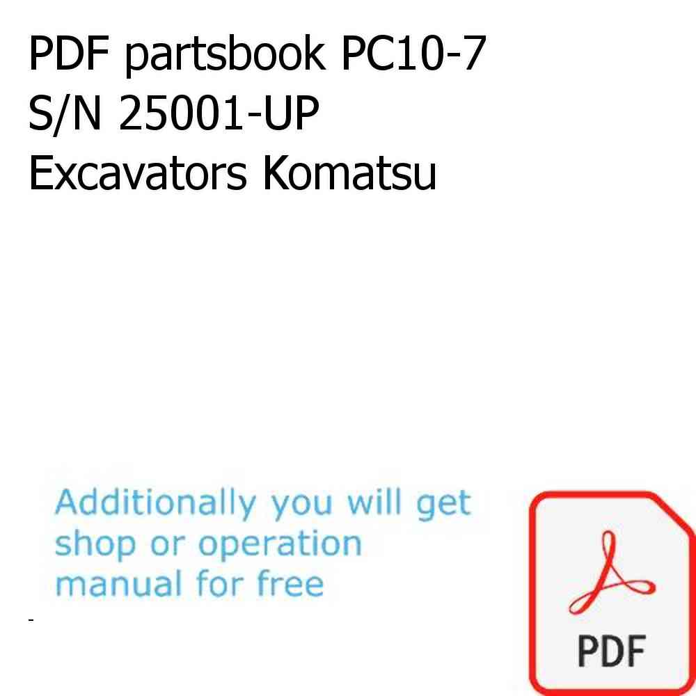 PDF partsbook PC10-7 S/N 25001-UP Excavators Komatsu
