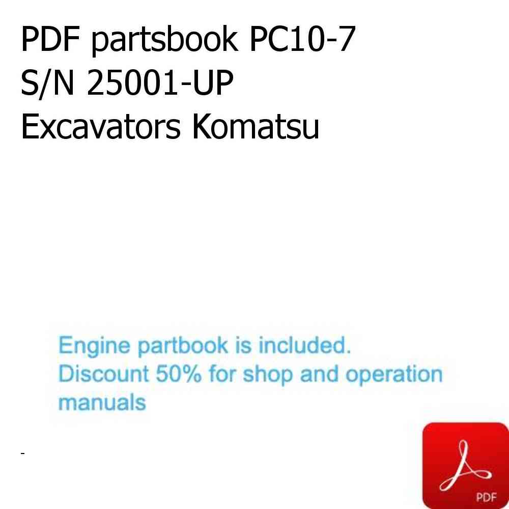 PDF partsbook PC10-7 S/N 25001-UP Excavators Komatsu