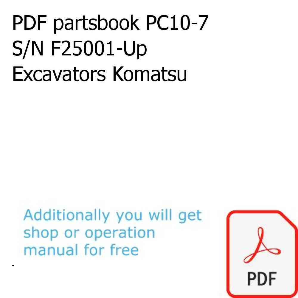 PDF partsbook PC10-7 S/N F25001-Up Excavators Komatsu