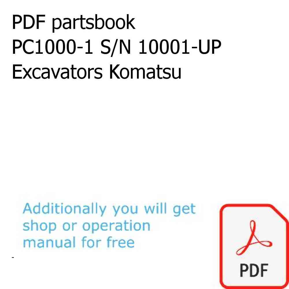 PDF partsbook PC1000-1 S/N 10001-UP Excavators Komatsu
