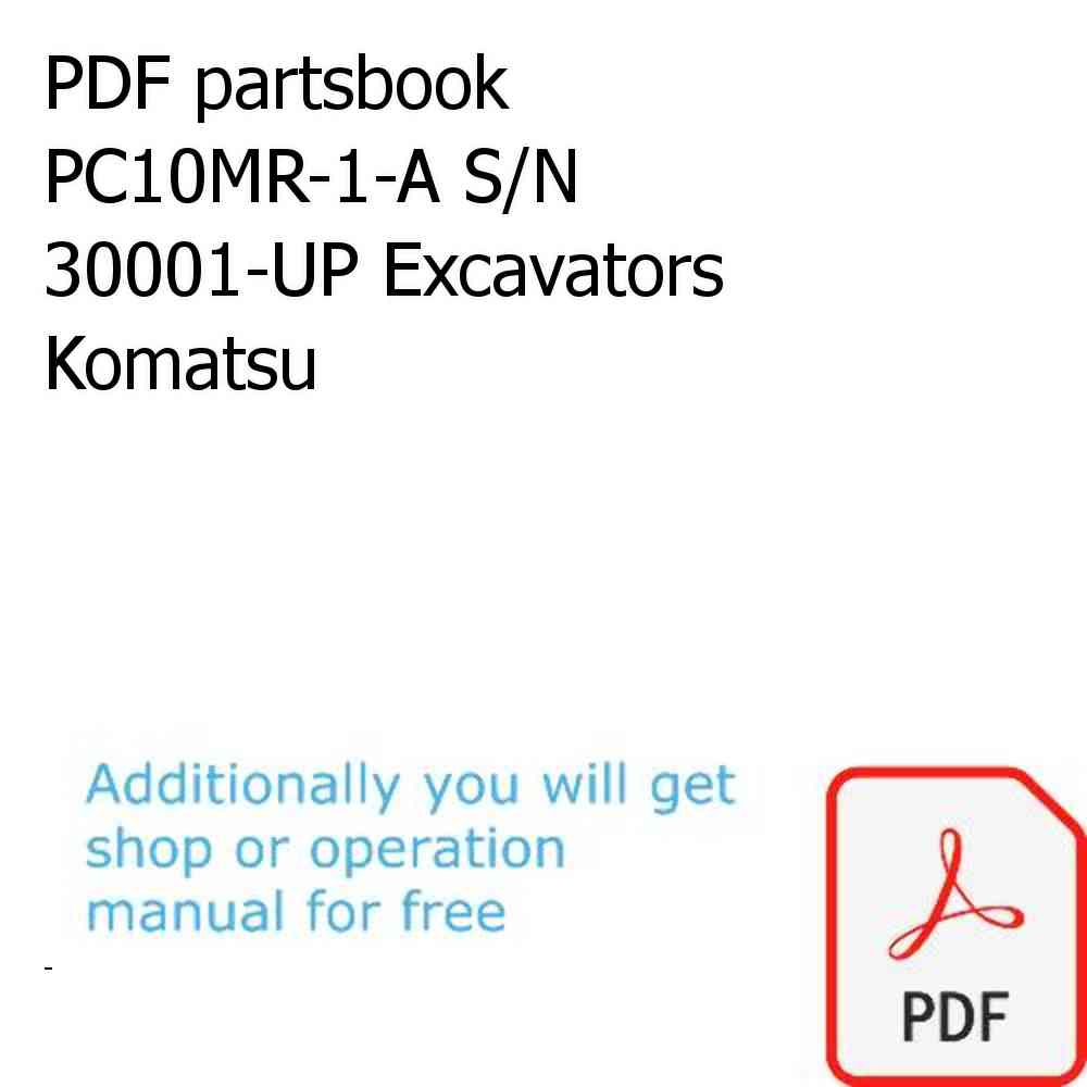 PDF partsbook PC10MR-1-A S/N 30001-UP Excavators Komatsu