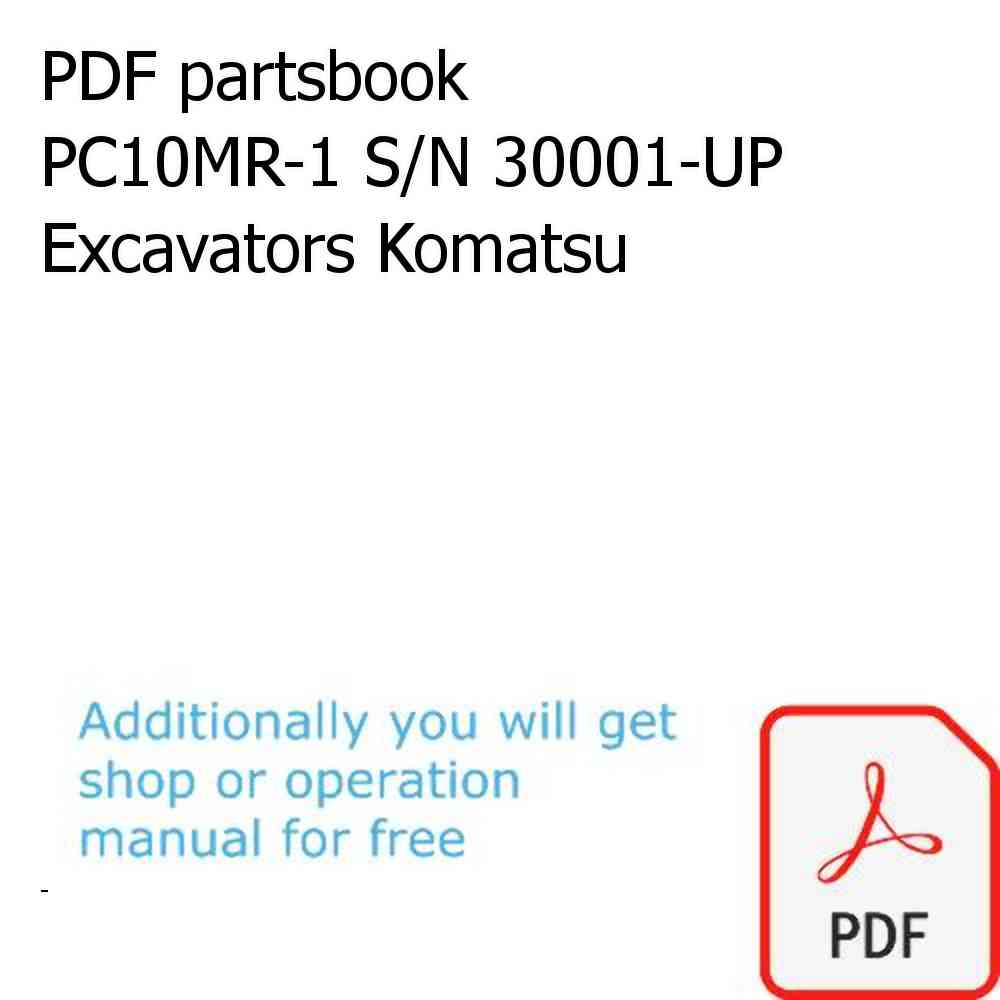 PDF partsbook PC10MR-1 S/N 30001-UP Excavators Komatsu