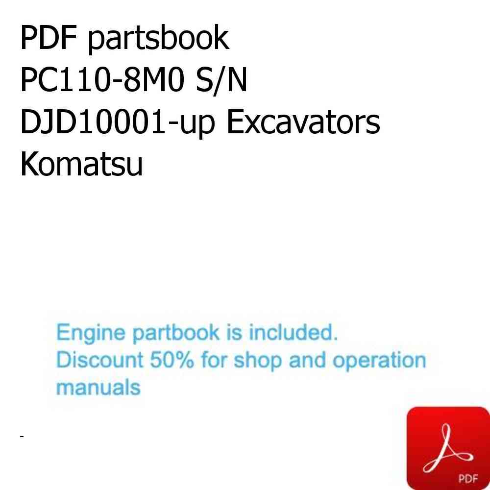 PDF partsbook PC110-8M0 S/N DJD10001-up Excavators Komatsu