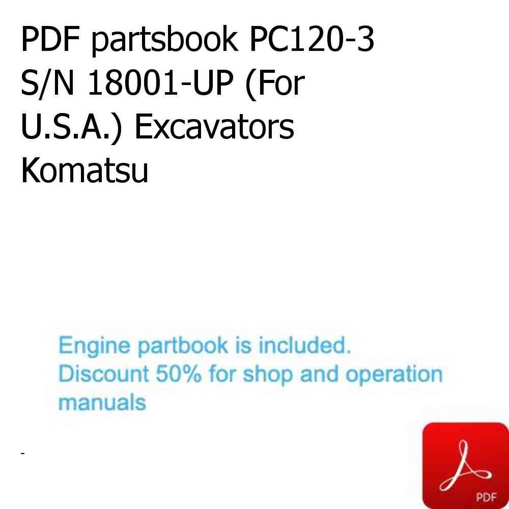 PDF partsbook PC120-3 S/N 18001-UP (For U.S.A.) Excavators Komatsu