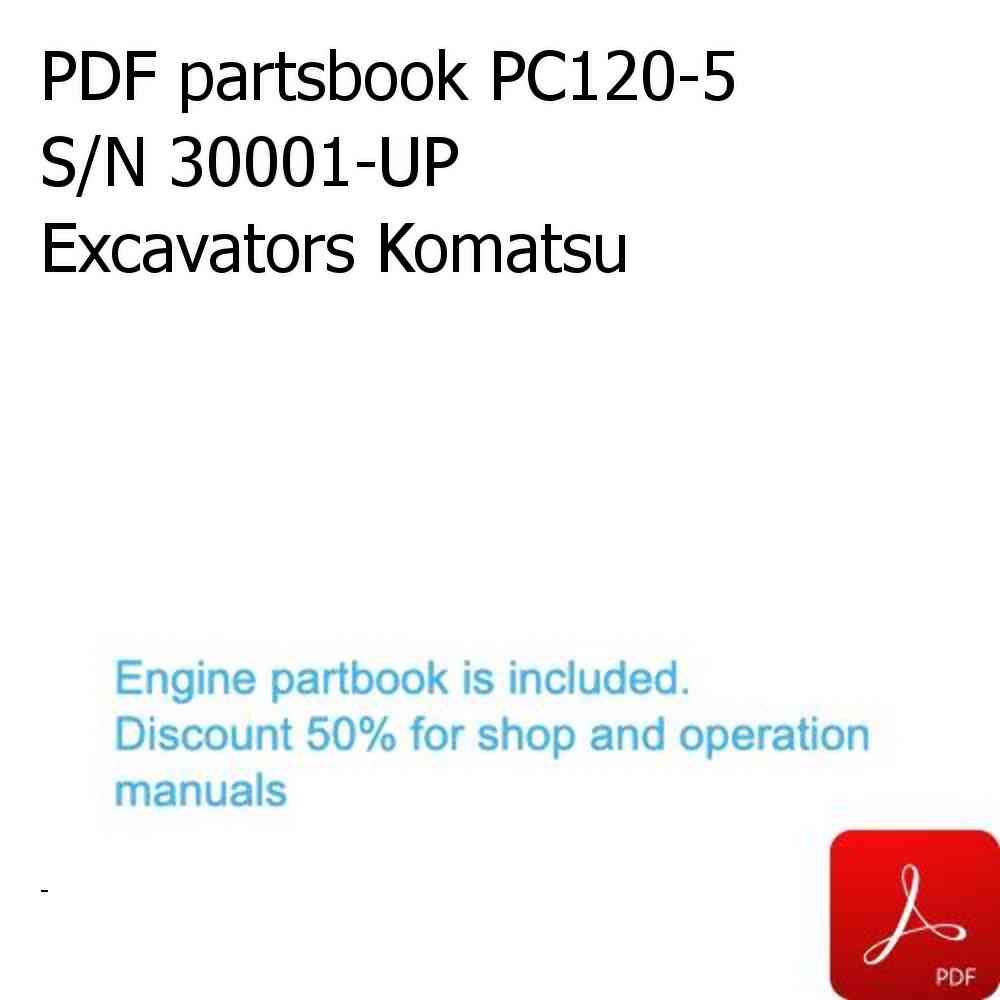 PDF partsbook PC120-5 S/N 30001-UP Excavators Komatsu