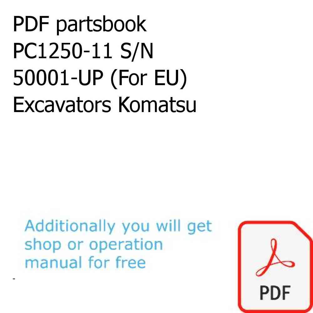 PDF partsbook PC1250-11 S/N 50001-UP (For EU) Excavators Komatsu