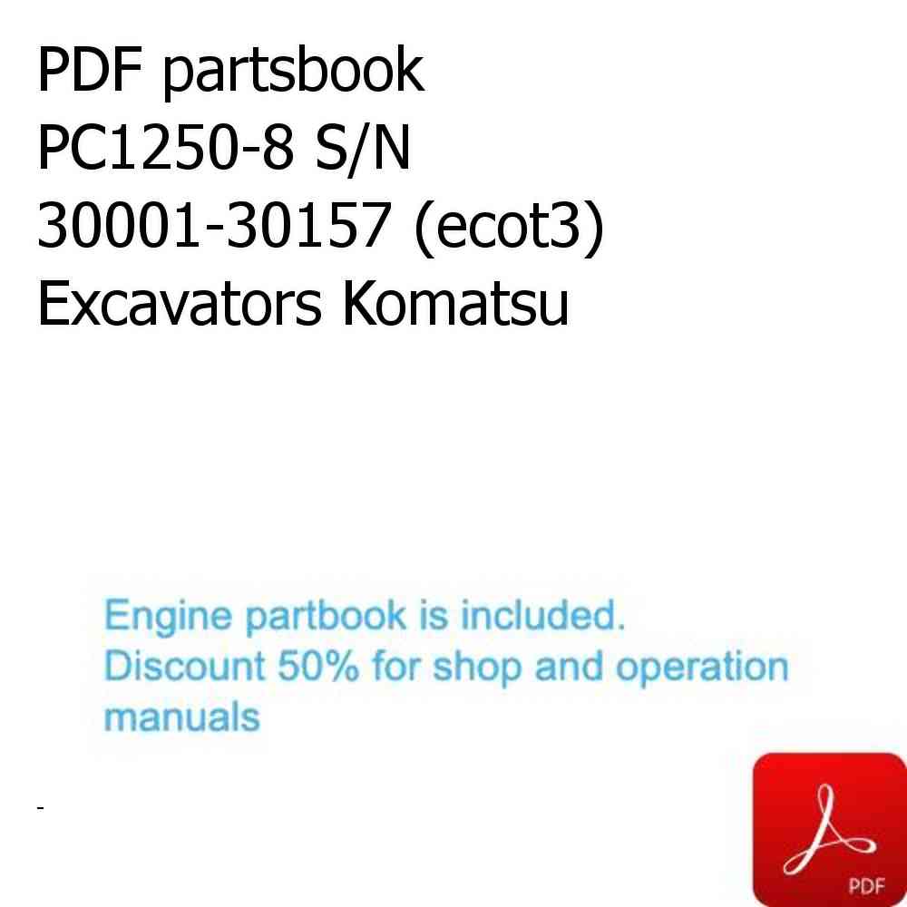 PDF partsbook PC1250-8 S/N 30001-30157 (ecot3) Excavators Komatsu