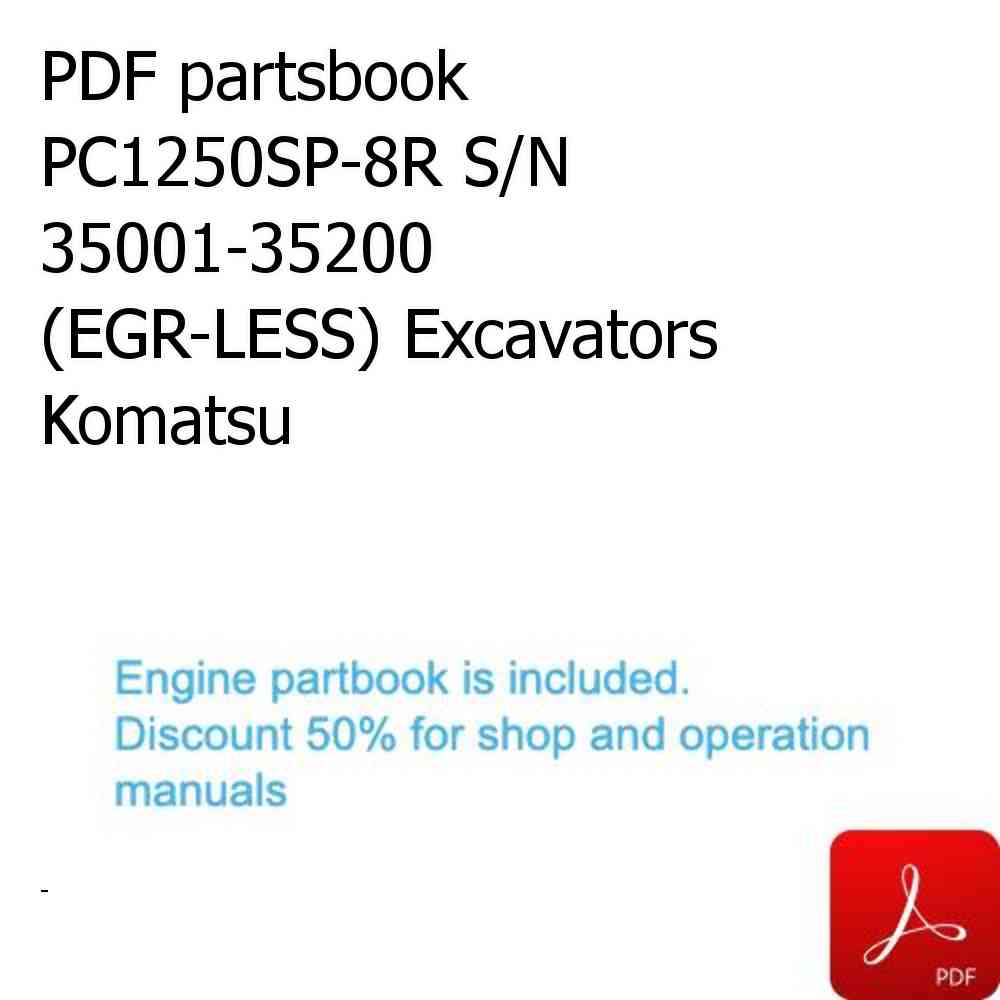 PDF partsbook PC1250SP-8R S/N 35001-35200 (EGR-LESS) Excavators Komatsu