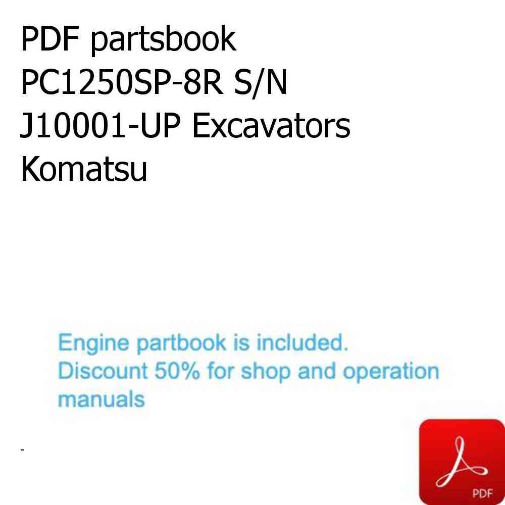 PDF partsbook PC1250SP-8R S/N J10001-UP Excavators Komatsu