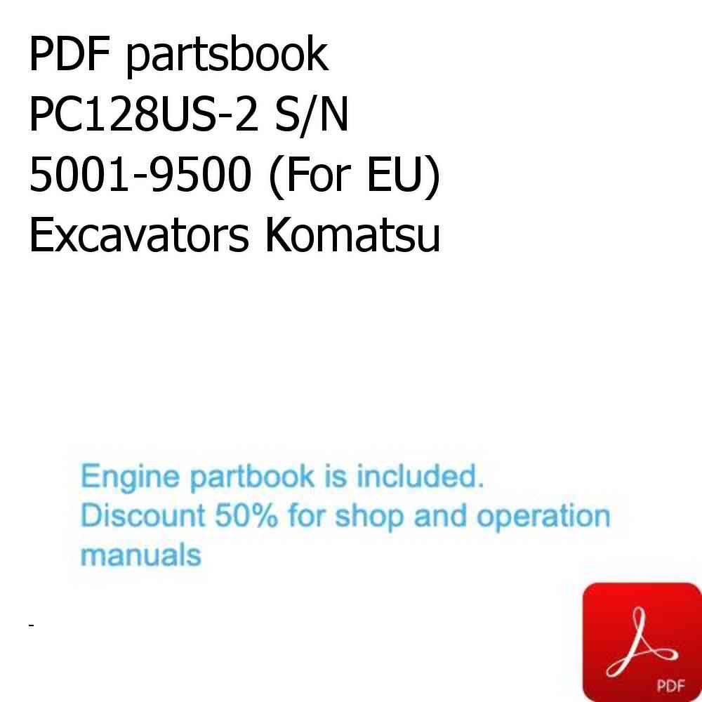 PDF partsbook PC128US-2 S/N 5001-9500 (For EU) Excavators Komatsu