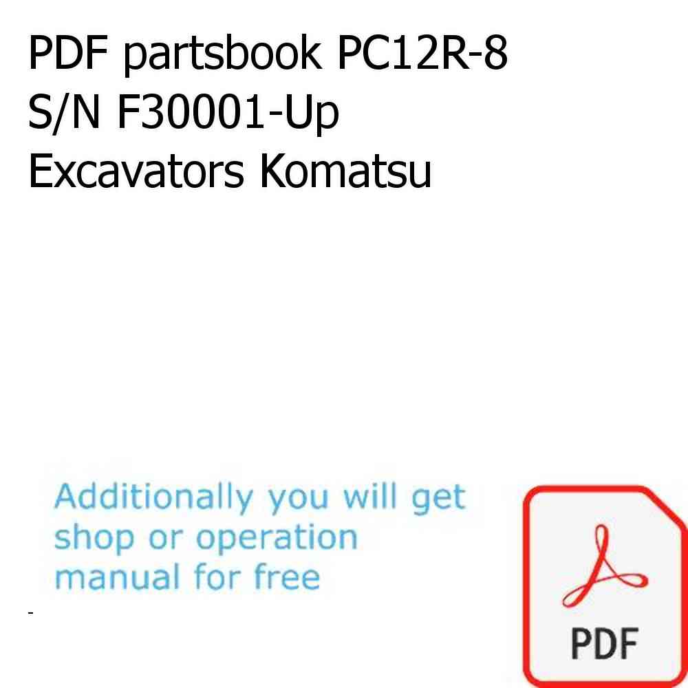 PDF partsbook PC12R-8 S/N F30001-Up Excavators Komatsu