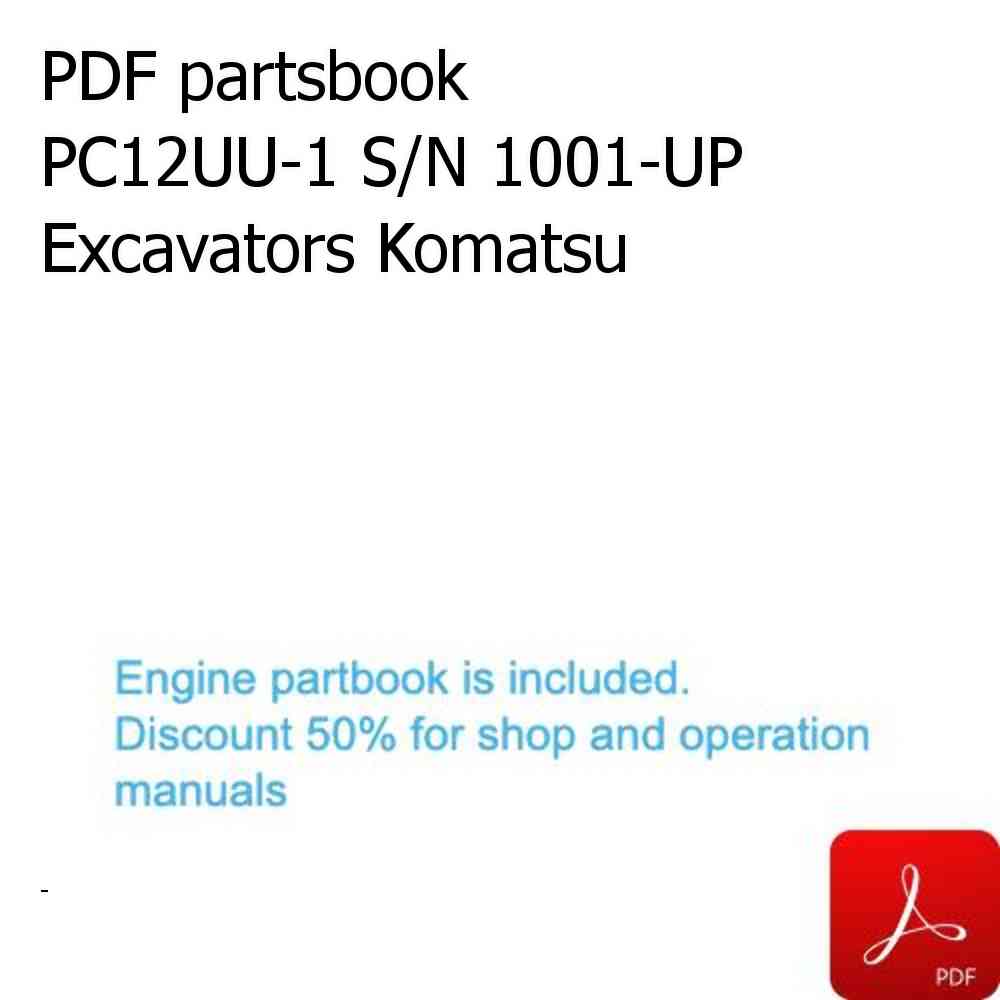 PDF partsbook PC12UU-1 S/N 1001-UP Excavators Komatsu