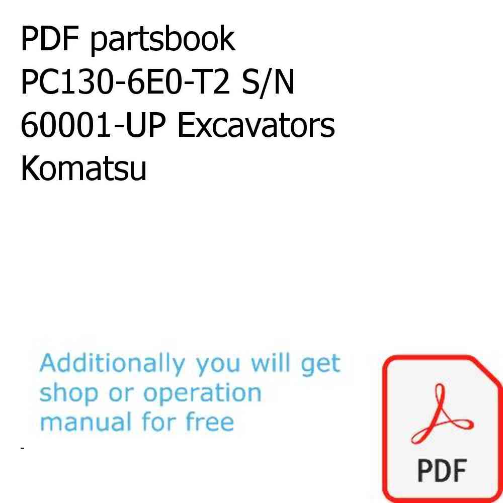 PDF partsbook PC130-6E0-T2 S/N 60001-UP Excavators Komatsu