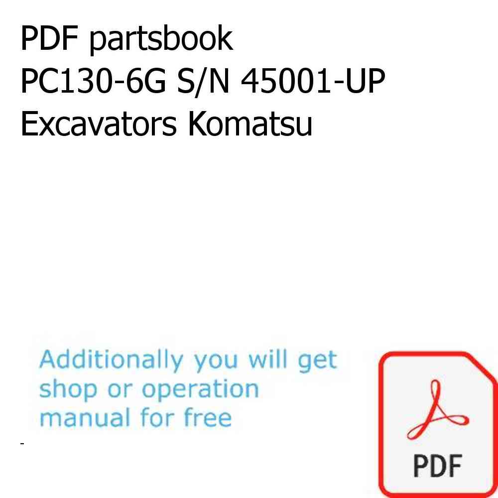 PDF partsbook PC130-6G S/N 45001-UP Excavators Komatsu