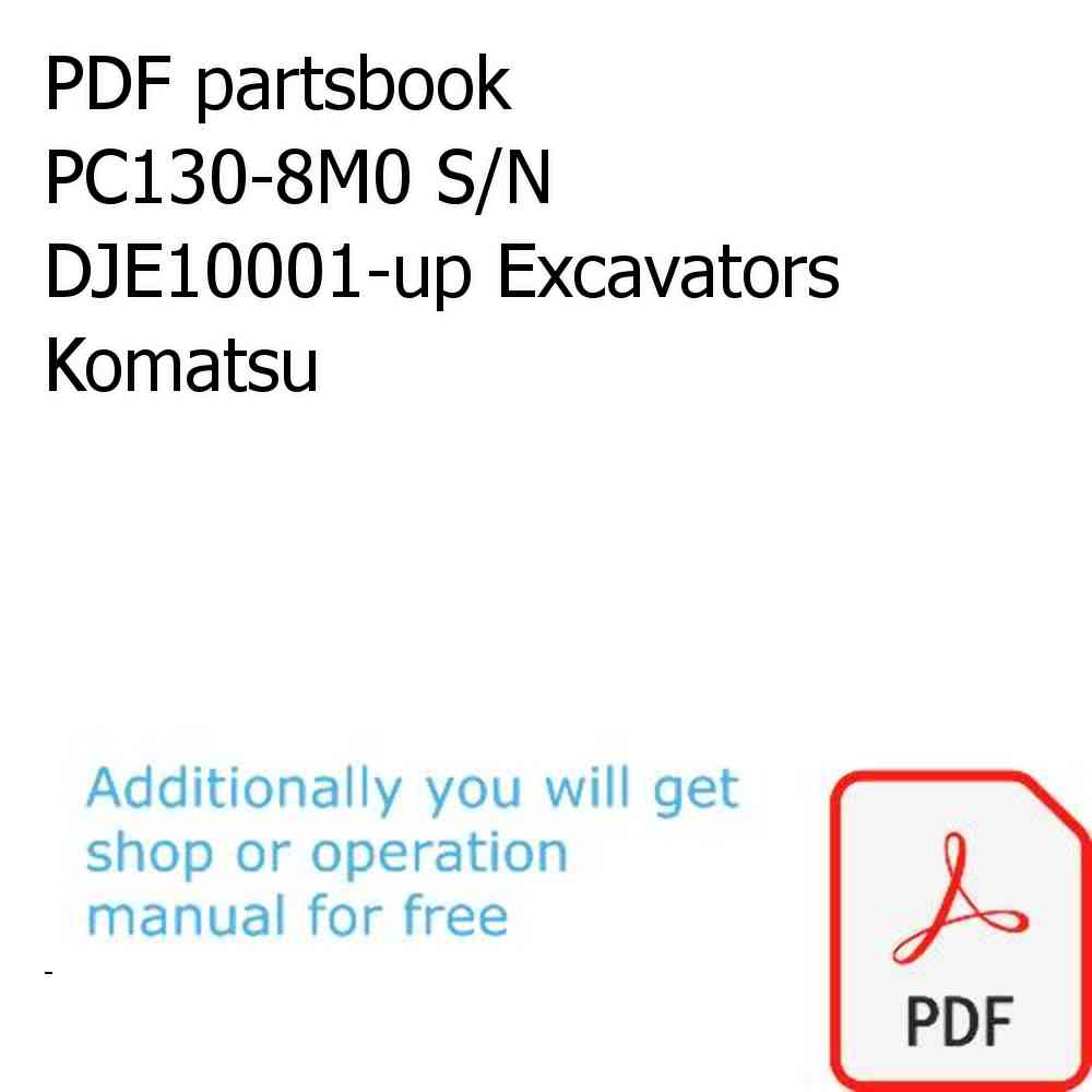 PDF partsbook PC130-8M0 S/N DJE10001-up Excavators Komatsu