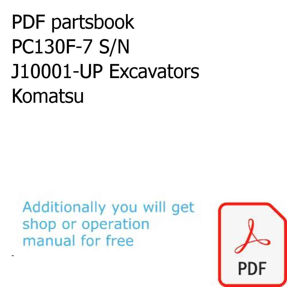 PDF partsbook PC130F-7 S/N J10001-UP Excavators Komatsu