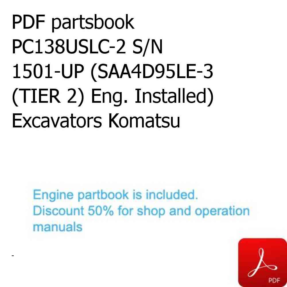 PDF partsbook PC138USLC-2 S/N 1501-UP (SAA4D95LE-3 (TIER 2) Eng. Installed) Excavators Komatsu