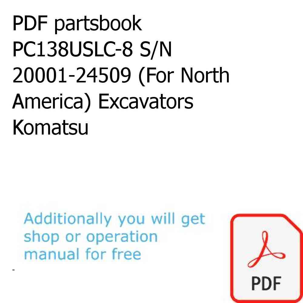 PDF partsbook PC138USLC-8 S/N 20001-24509 (For North America) Excavators Komatsu