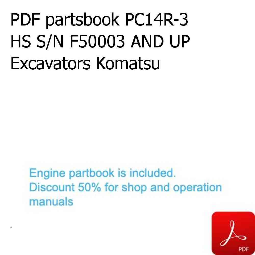 PDF partsbook PC14R-3 HS S/N F50003 AND UP Excavators Komatsu