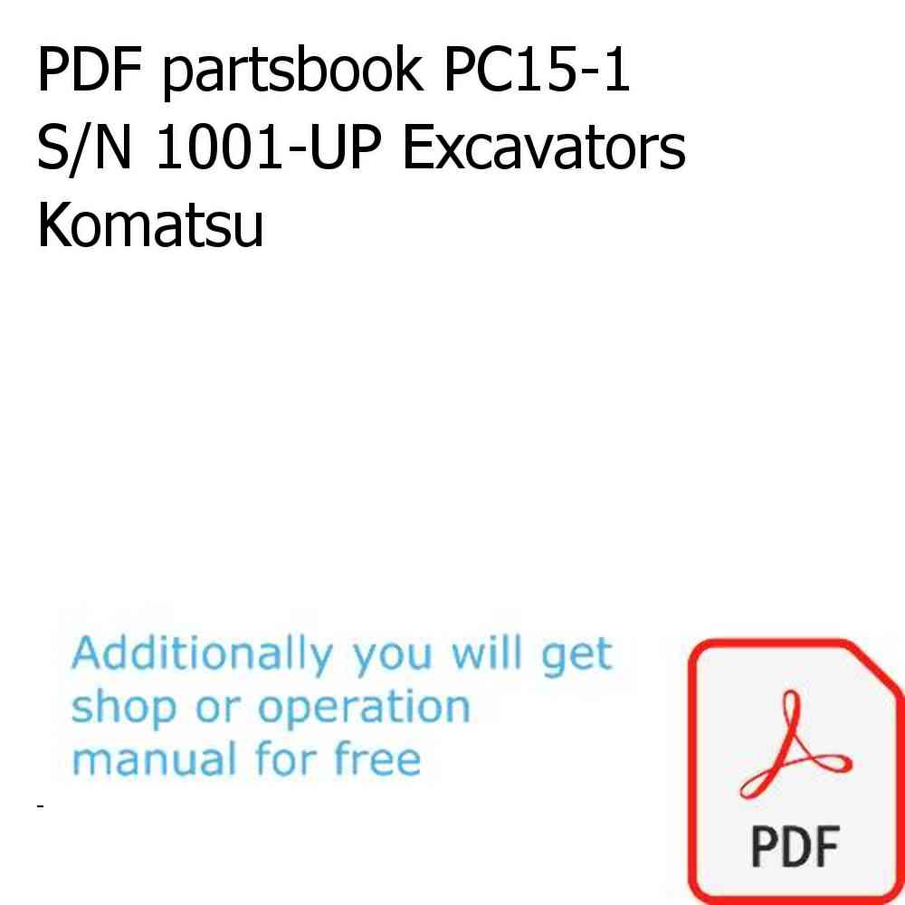 PDF partsbook PC15-1 S/N 1001-UP Excavators Komatsu