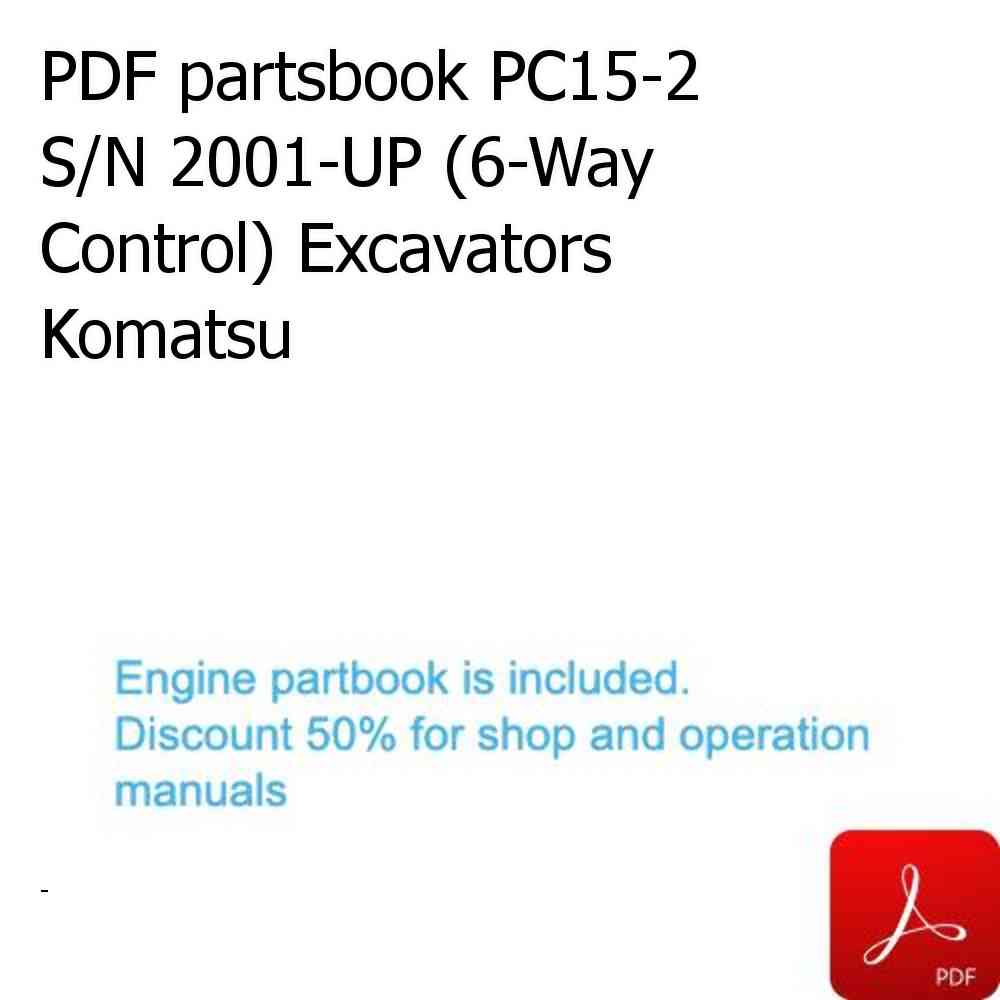 PDF partsbook PC15-2 S/N 2001-UP (6-Way Control) Excavators Komatsu