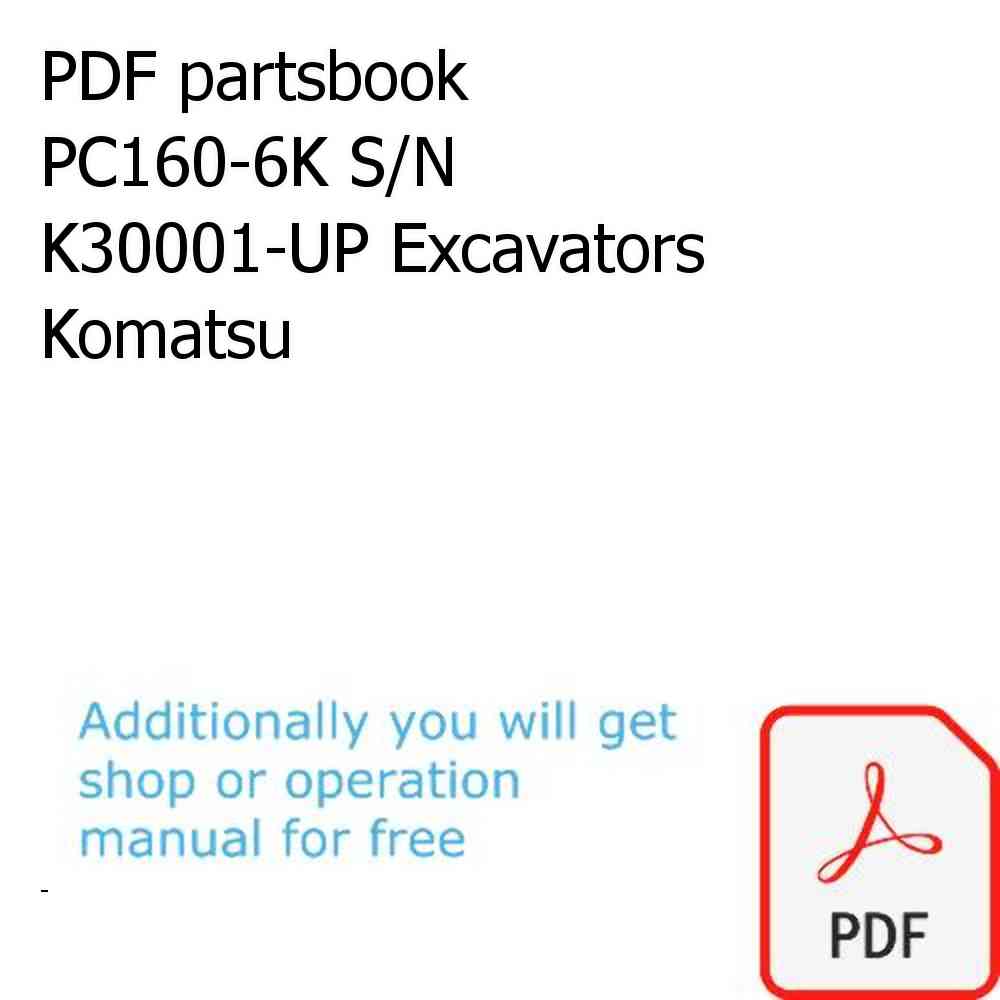 PDF partsbook PC160-6K S/N K30001-UP Excavators Komatsu