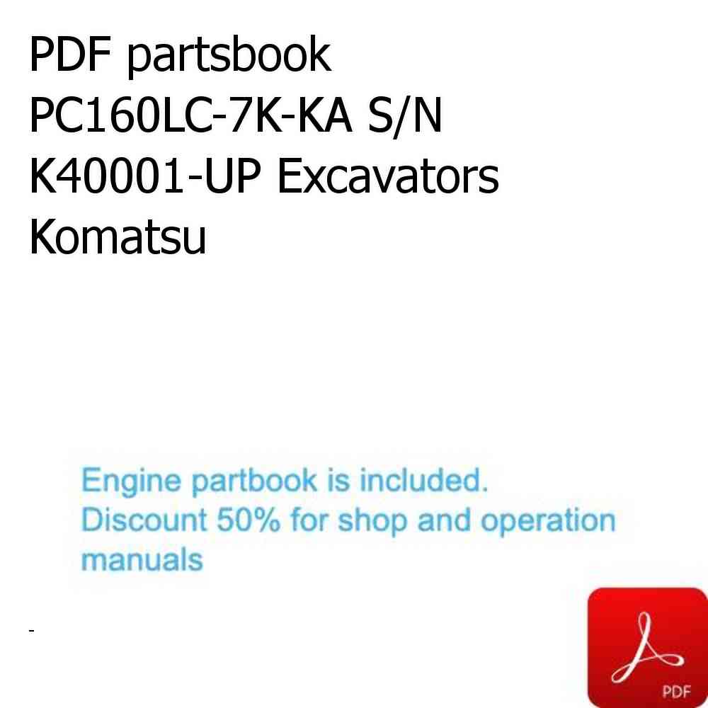 PDF partsbook PC160LC-7K-KA S/N K40001-UP Excavators Komatsu