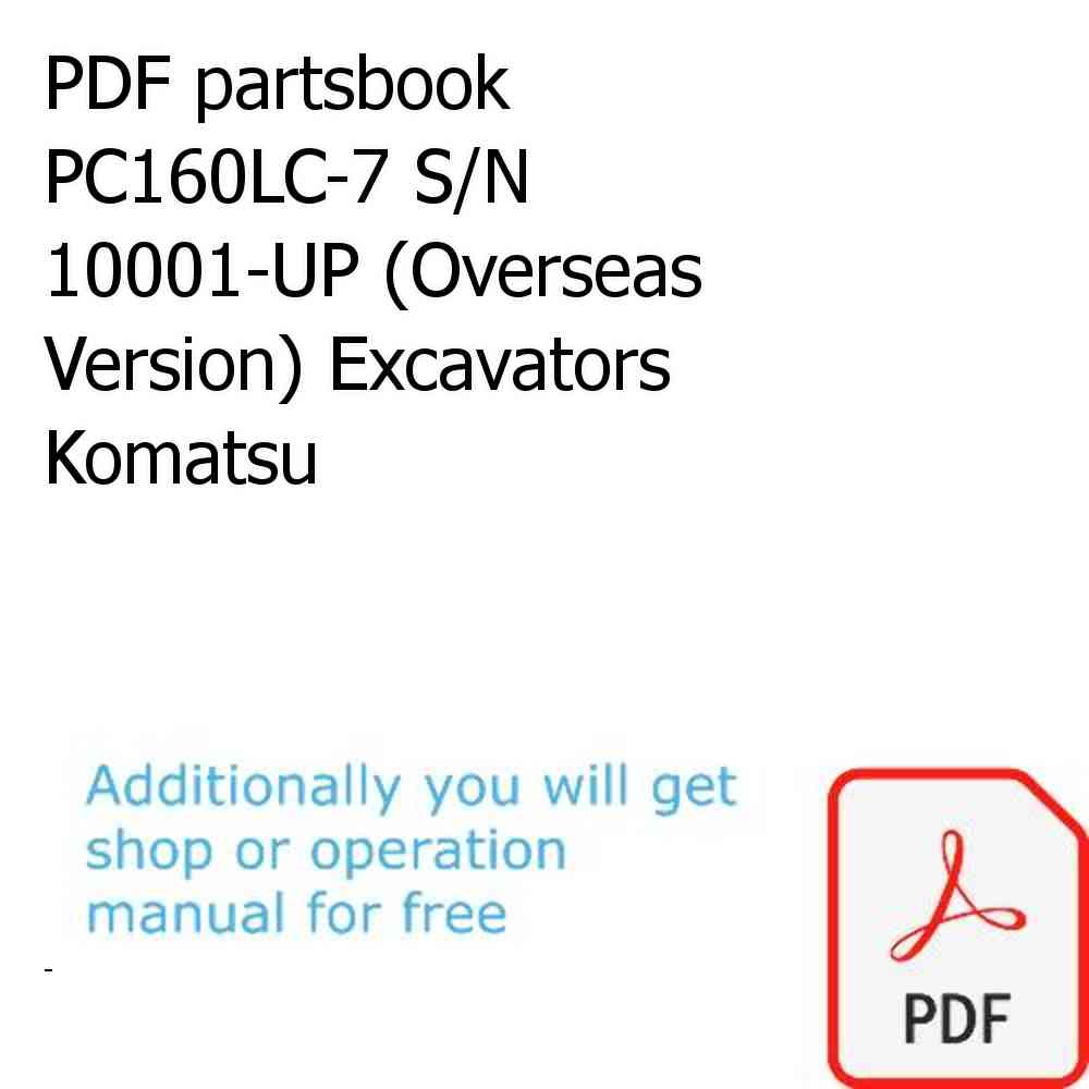 PDF partsbook PC160LC-7 S/N 10001-UP (Overseas Version) Excavators Komatsu