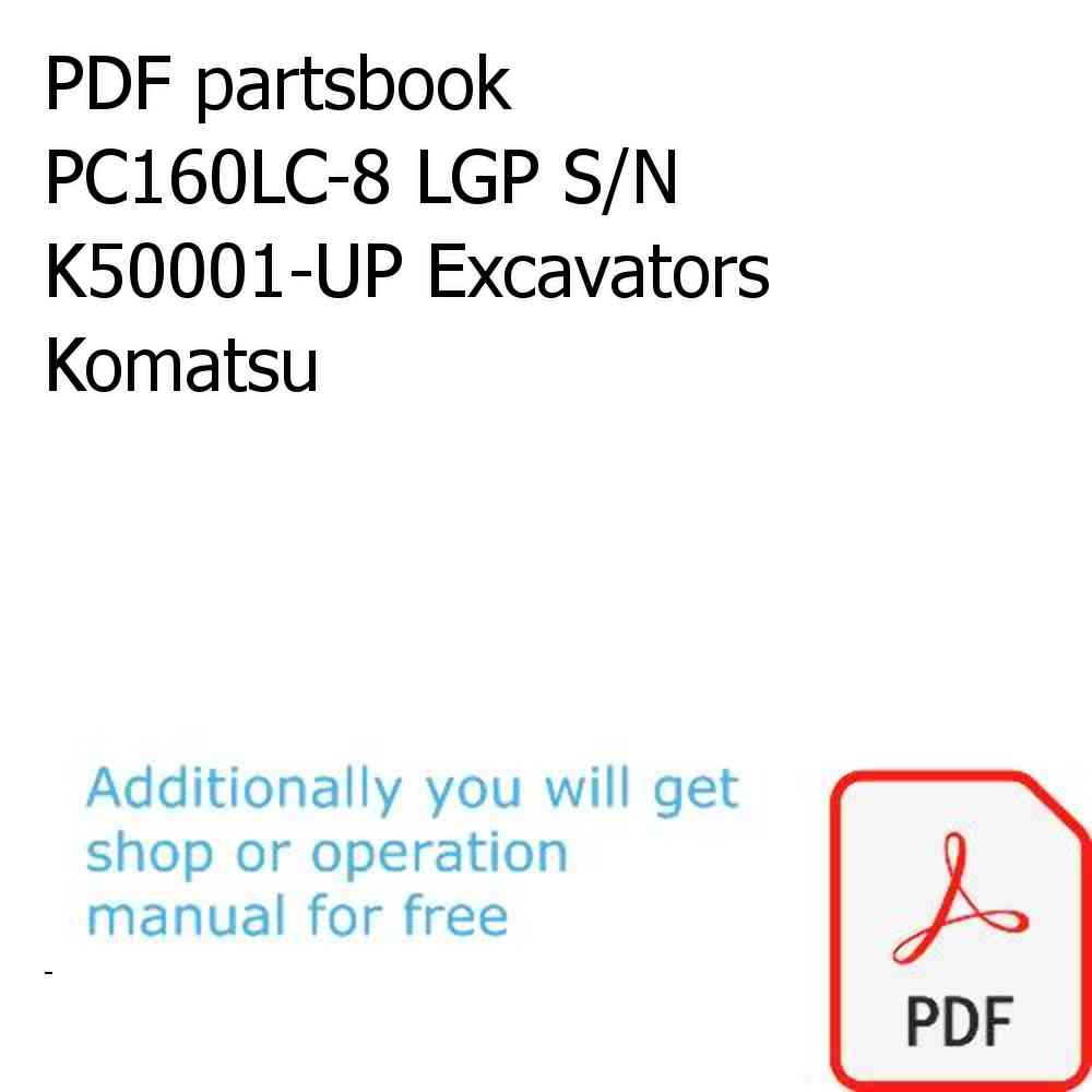 PDF partsbook PC160LC-8 LGP S/N K50001-UP Excavators Komatsu