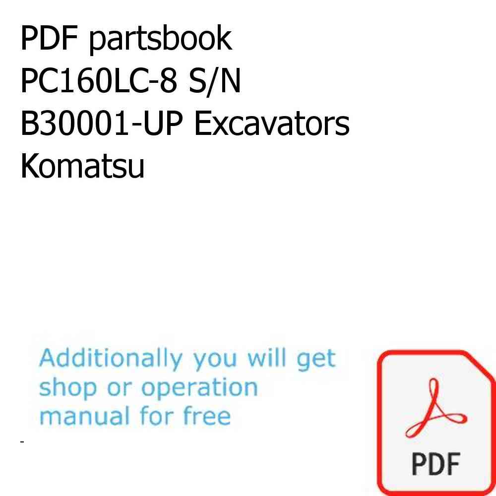 PDF partsbook PC160LC-8 S/N B30001-UP Excavators Komatsu