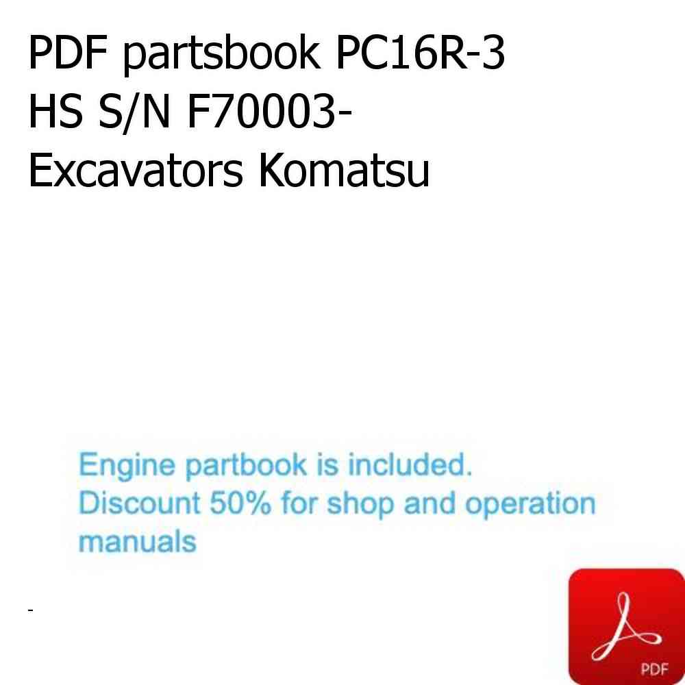 PDF partsbook PC16R-3 HS S/N F70003- Excavators Komatsu