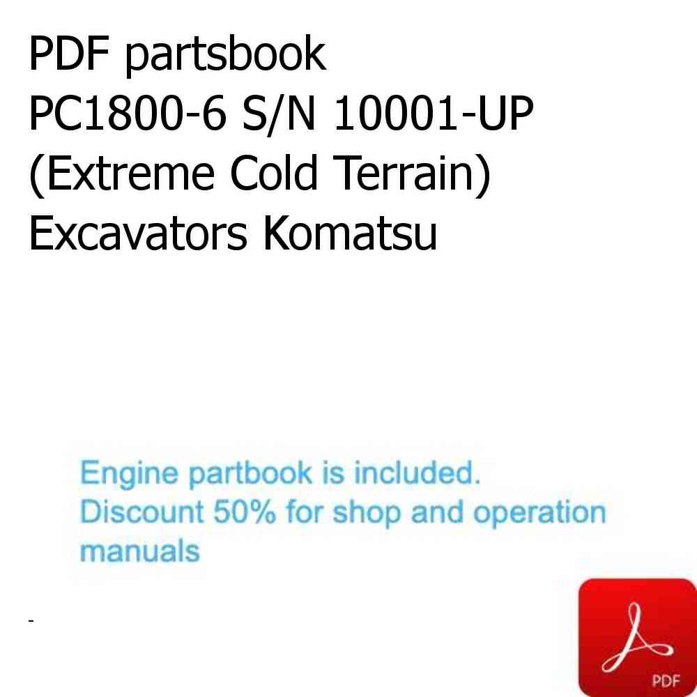 PDF partsbook PC1800-6 S/N 10001-UP (Extreme Cold Terrain) Excavators Komatsu
