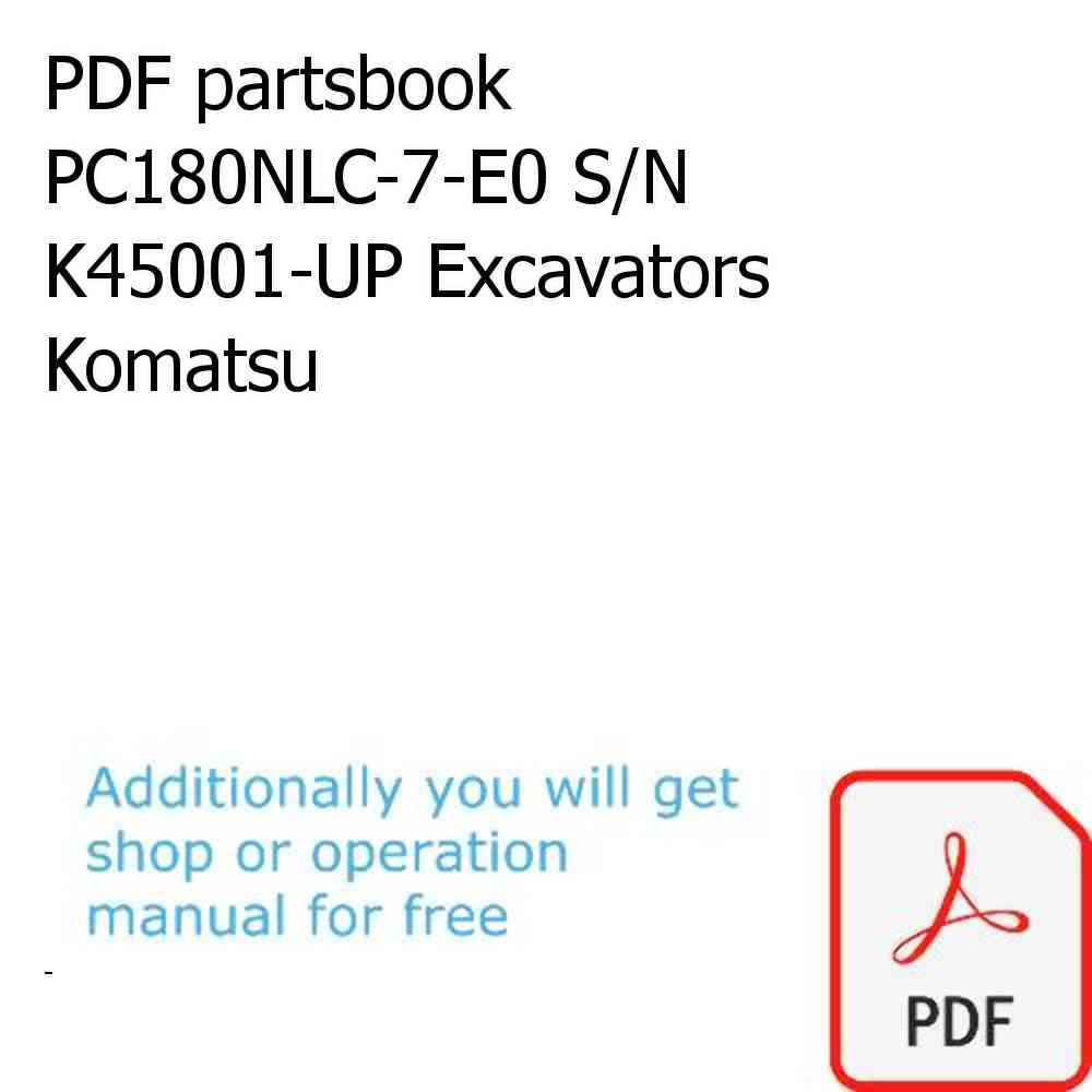 PDF partsbook PC180NLC-7-E0 S/N K45001-UP Excavators Komatsu